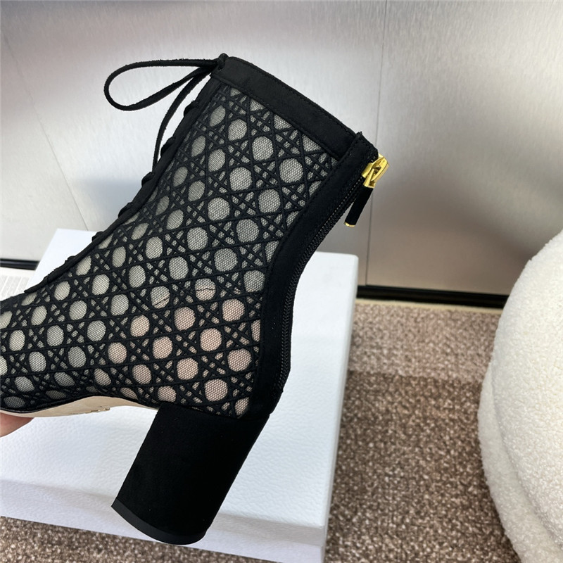 D10r naughtily d black mesh ankle boots
