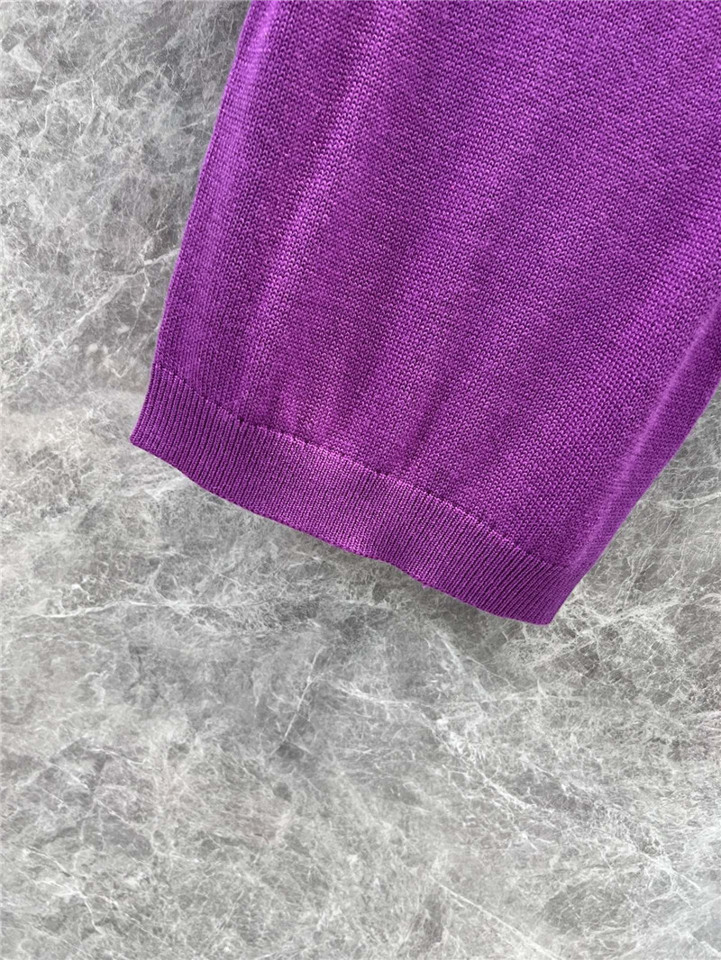 Pra*a wool short-sleeve top in purple
