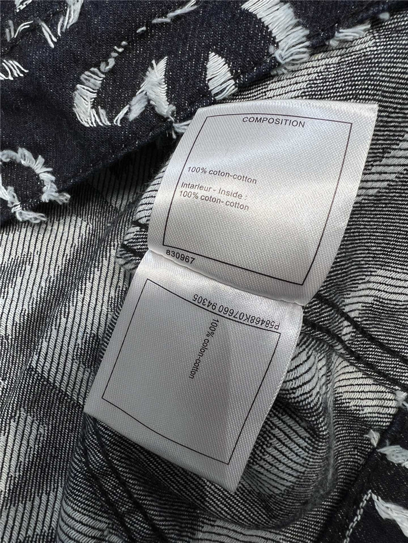 Ch**el monogram printed jacket in black