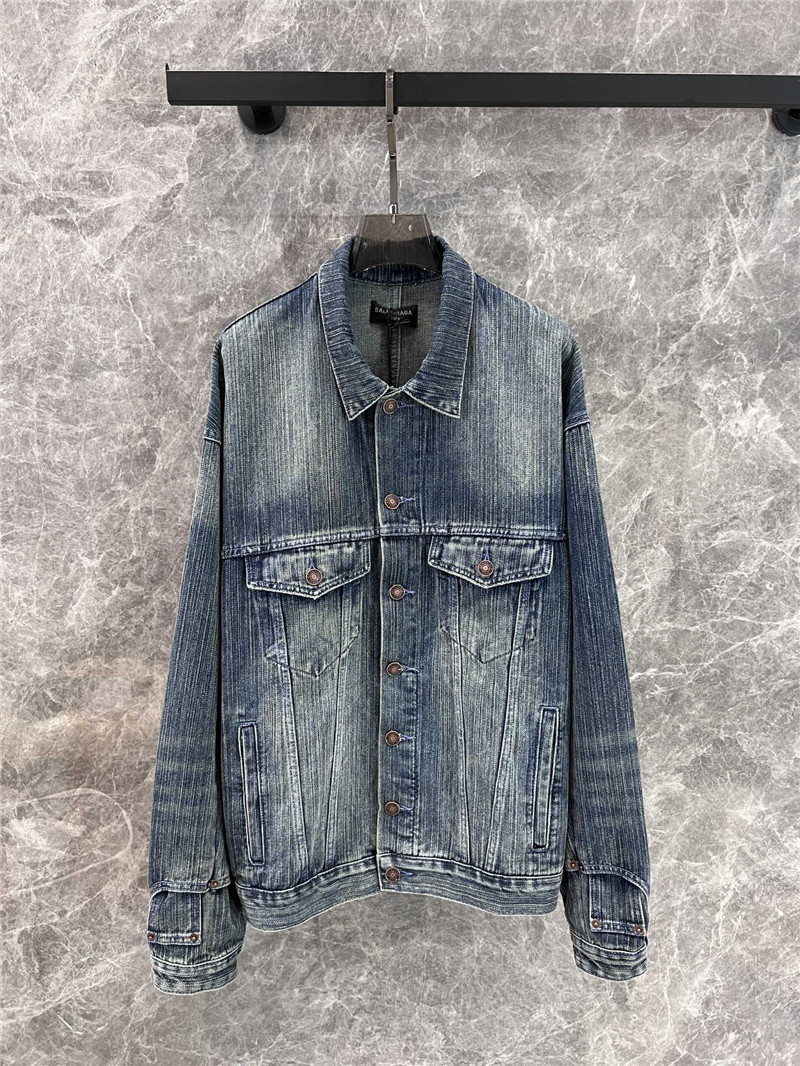 Ba1en*iaga irregular denim jacket