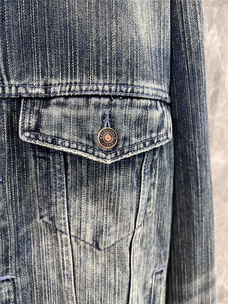 Ba1en*iaga irregular denim jacket