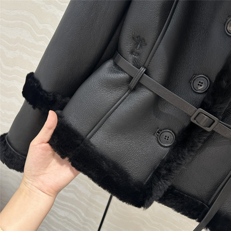 D10r sheepskin fur coat