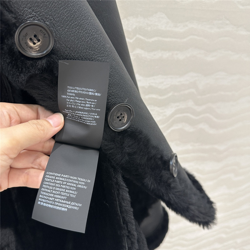 D10r sheepskin fur coat