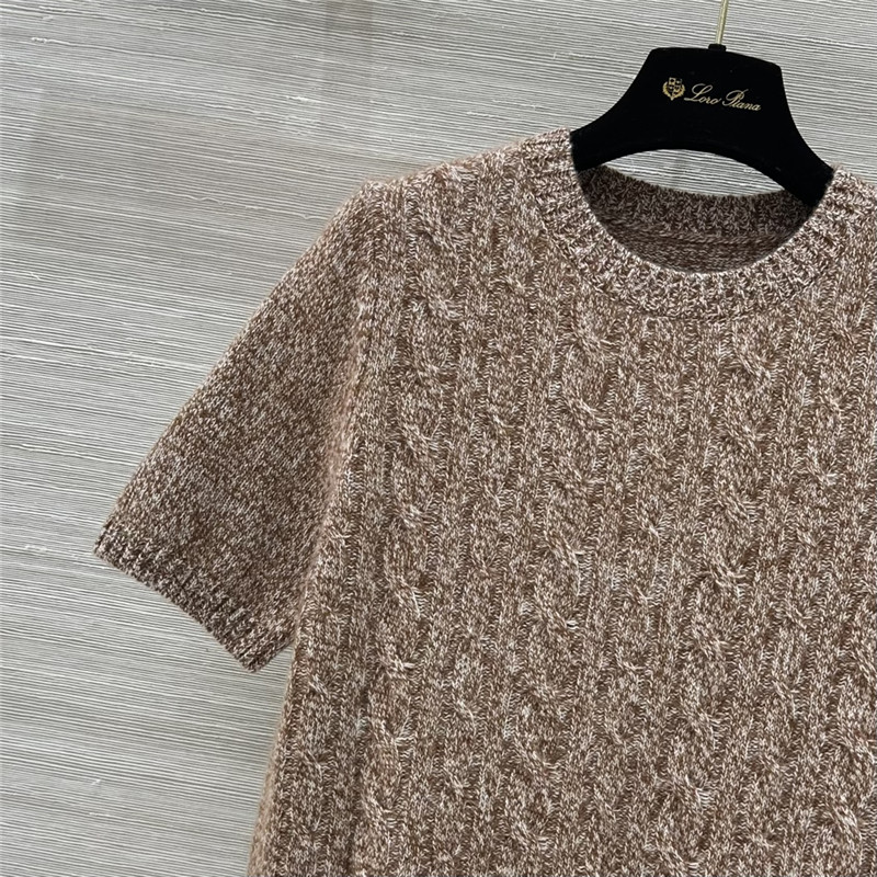 L0r0 P1ana trech**elia short-sleeve sweater in brown