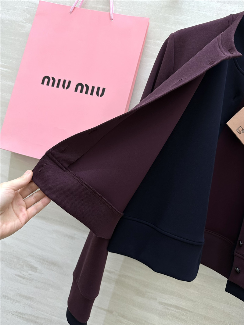 M1um1u fake two piece cardigan coat