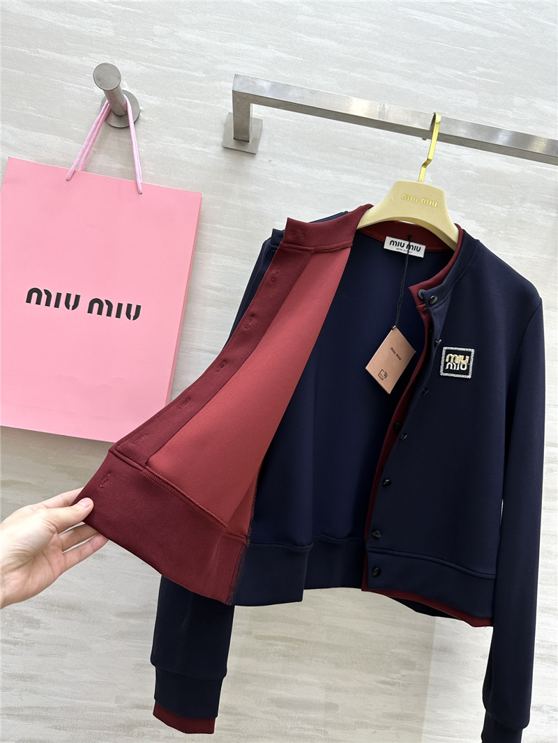 M1um1u fake two piece cardigan coat