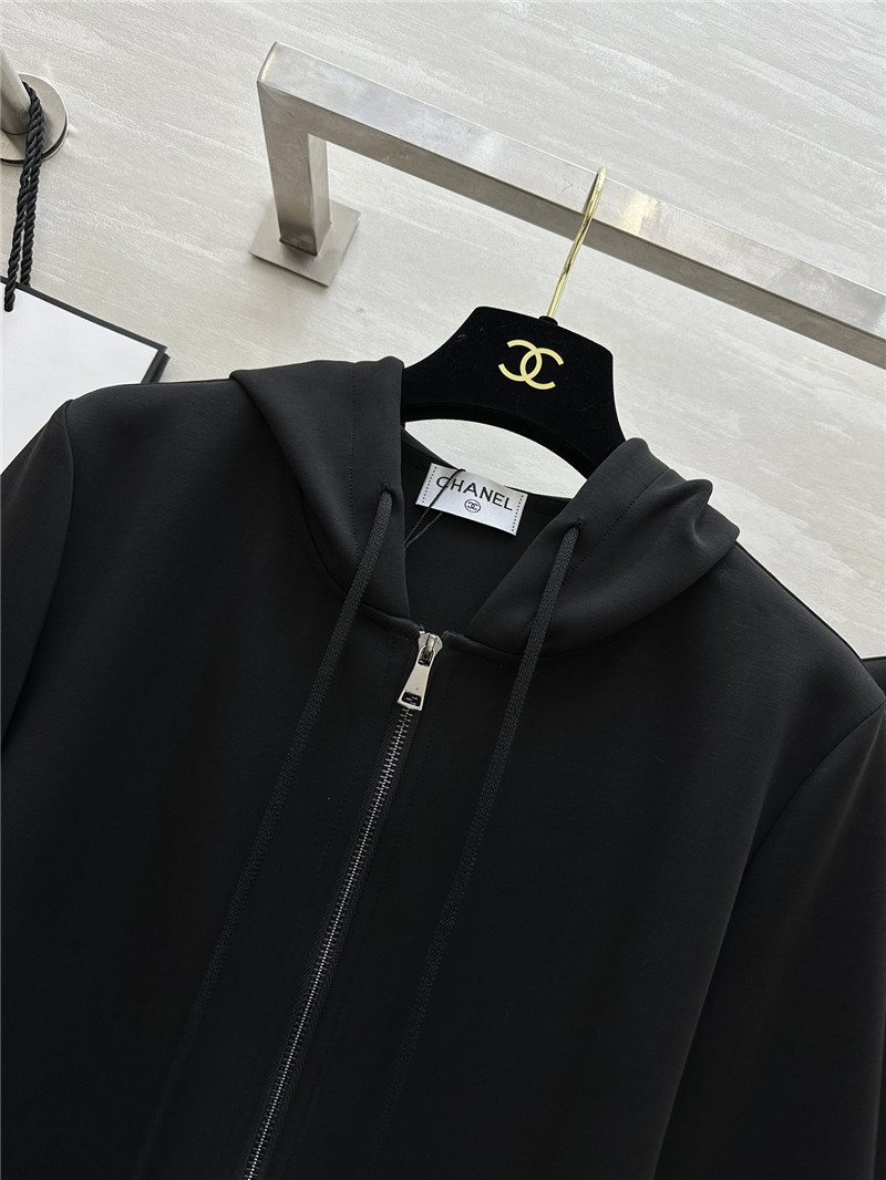 Ch**el hooded jacket + long skirt set