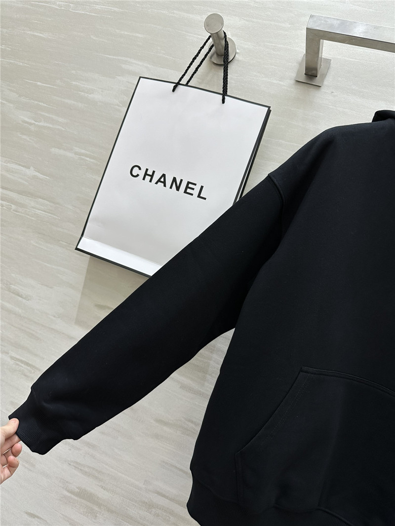 Ch**el letters cotton hoodie in black