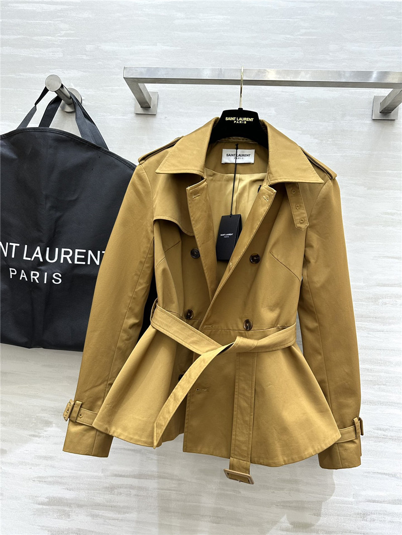 Y51 waist lapel trench coat
