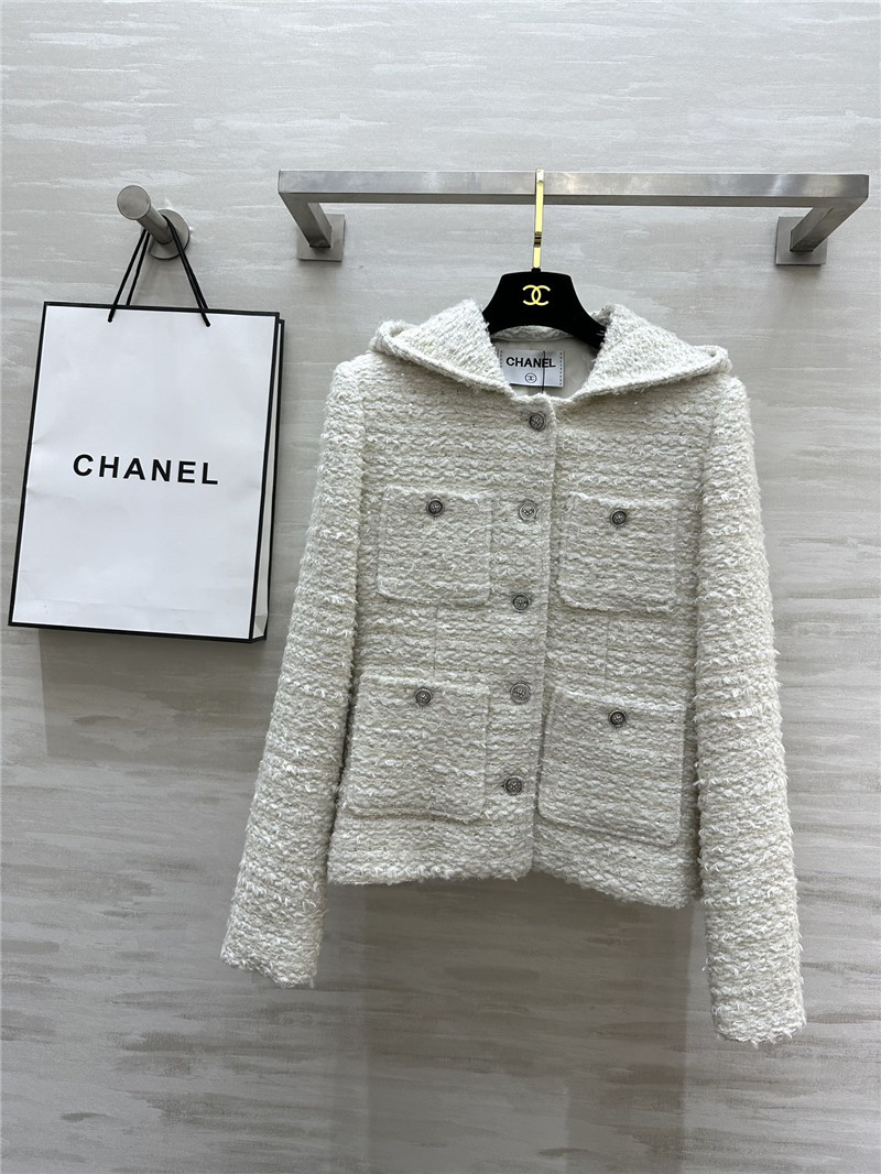 Ch**el woven hooded jacket