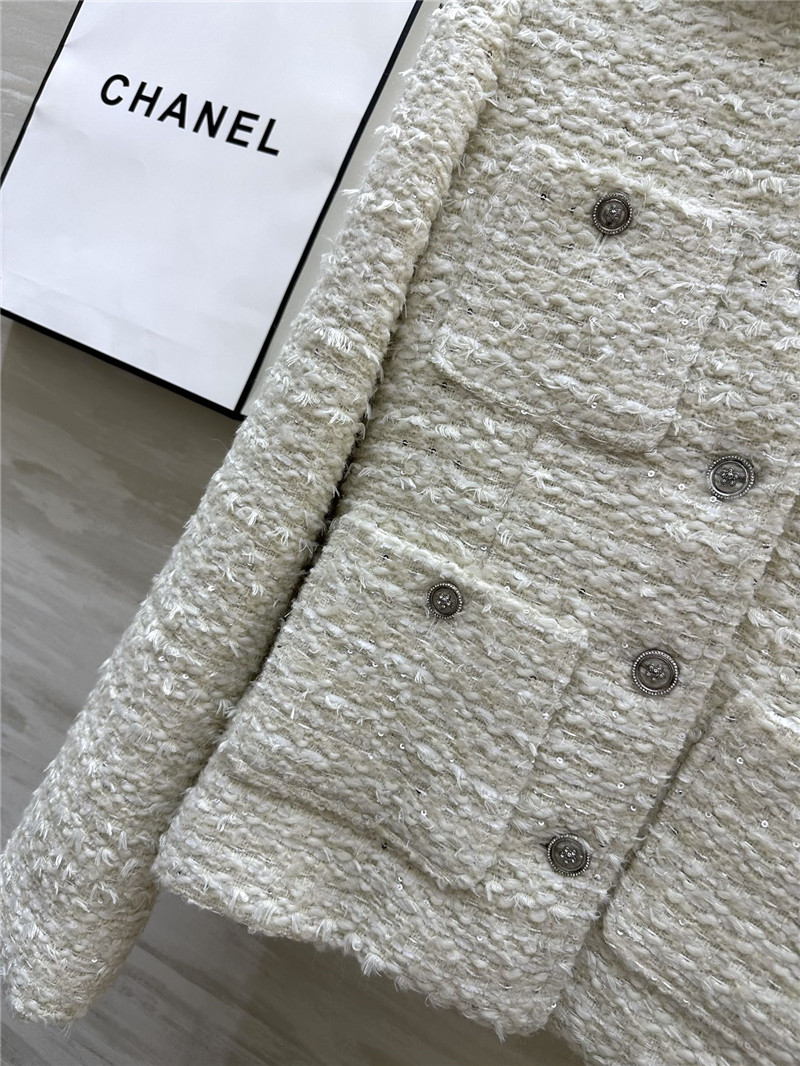 Ch**el woven hooded jacket