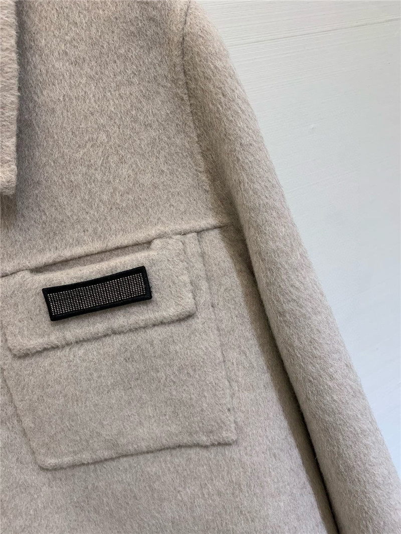 BC lapel wool coat