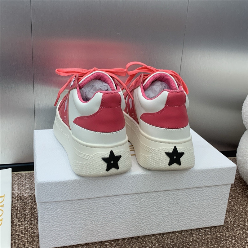 D10r star red lace-up platform sneakers