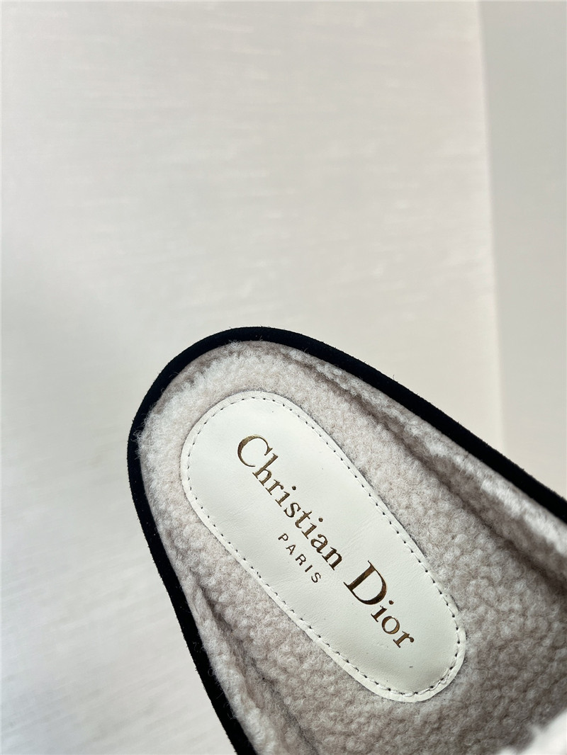 D10r boy mule black suede calfskin