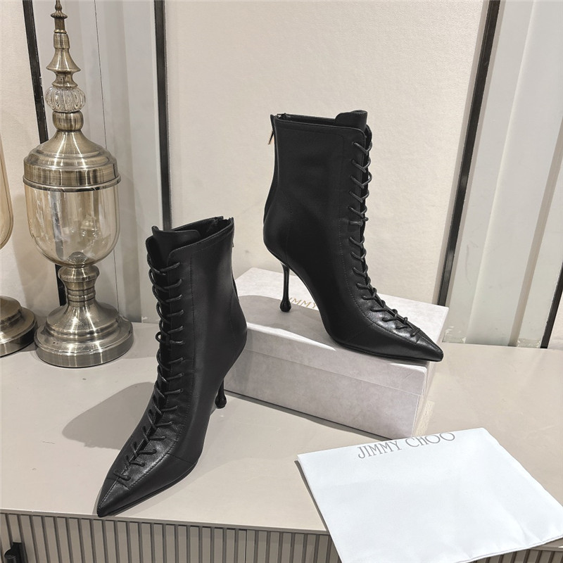 J1m*y Ch00 scarlett 95 black leather boots