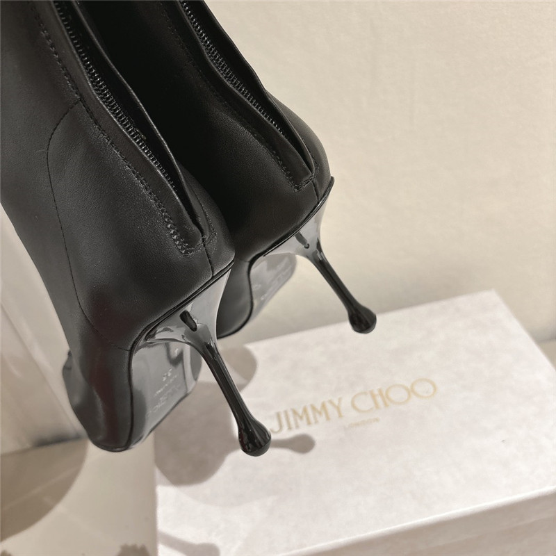 J1m*y Ch00 scarlett 95 black leather boots