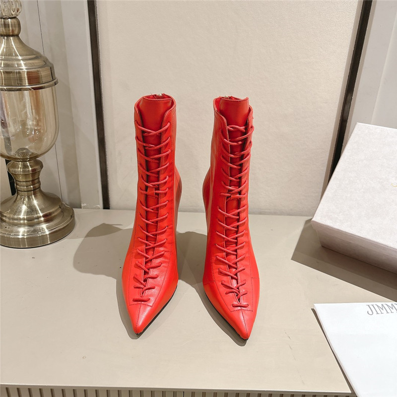 J1m*y Ch00 scarlett 95 red leather boots