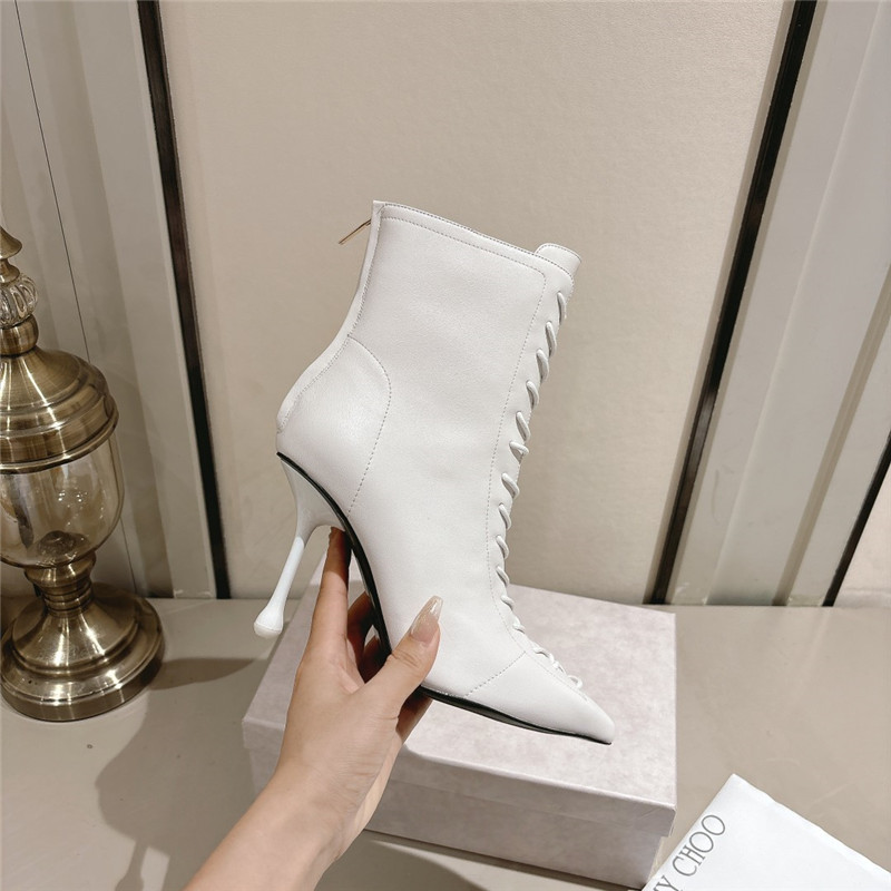 J1m*y Ch00 scarlett 95 white leather boots
