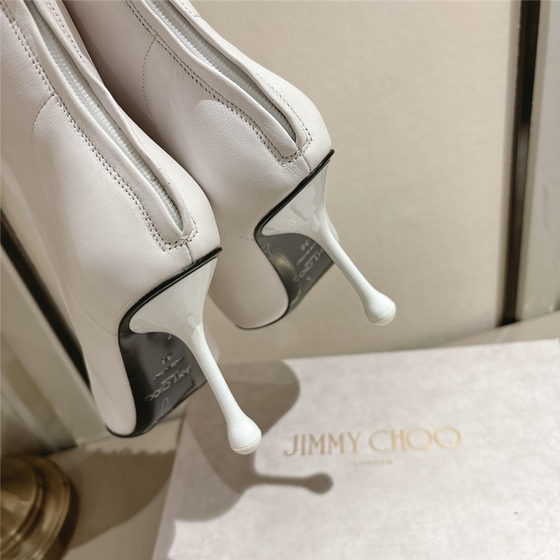 J1m*y Ch00 scarlett 95 white leather boots