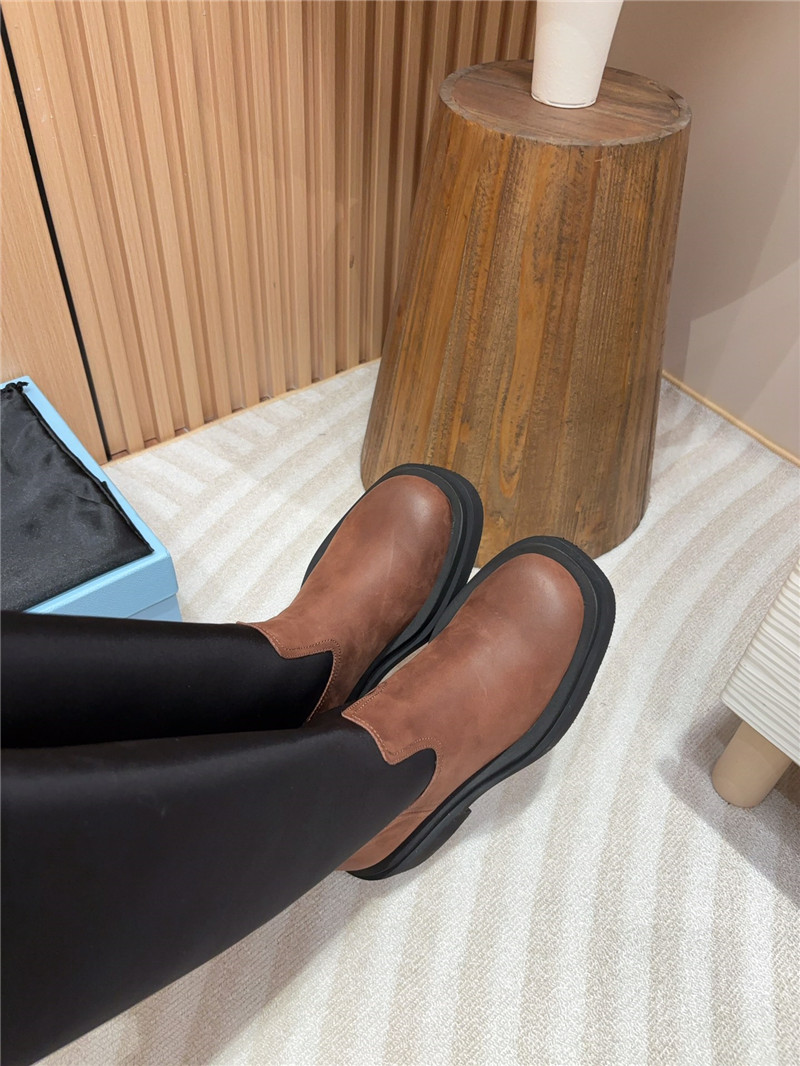 Pra*a re-nylon brown knee-high boots