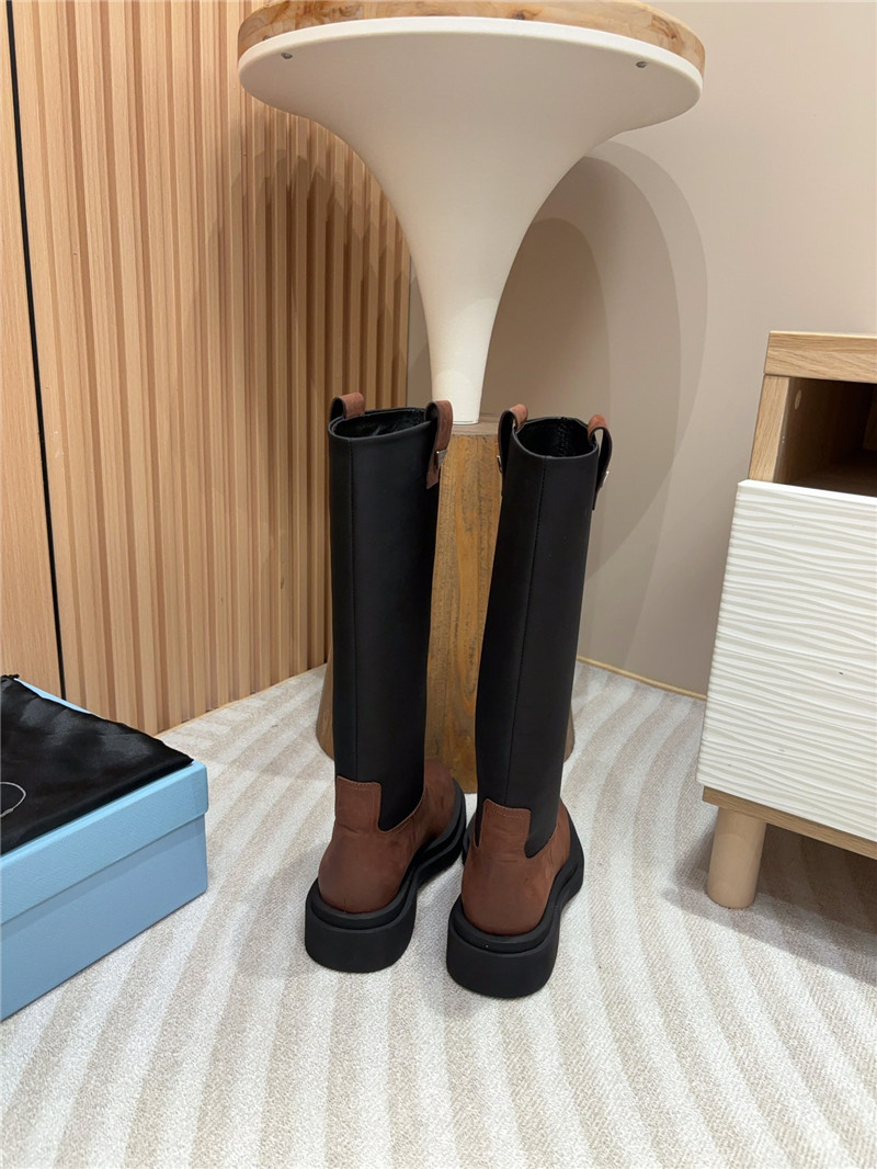 Pra*a re-nylon brown knee-high boots