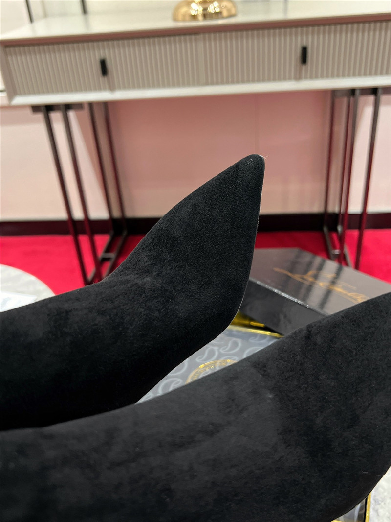 Chr1st1an louboutin black suede eloise boots