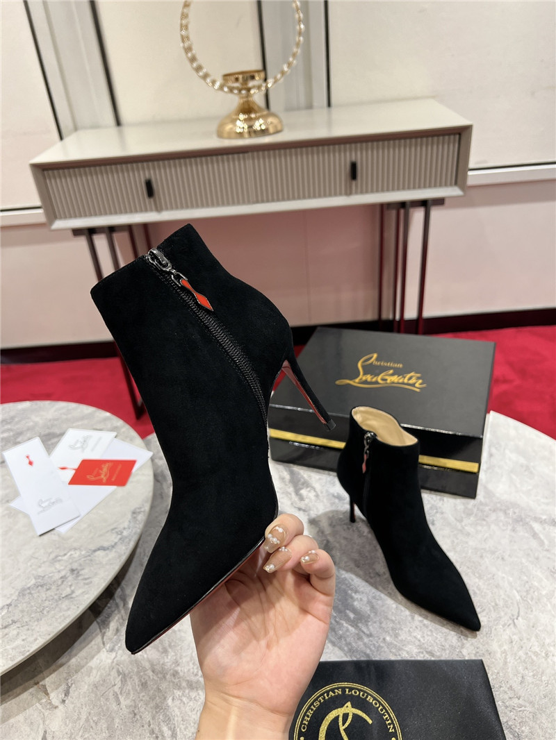 Chr1st1an louboutin black suede eloise boots
