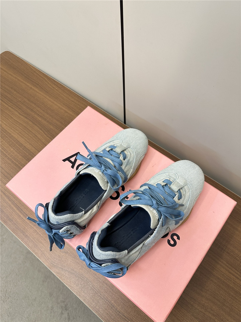 Acne Studios Lace-up Denim Canvas Sneakers