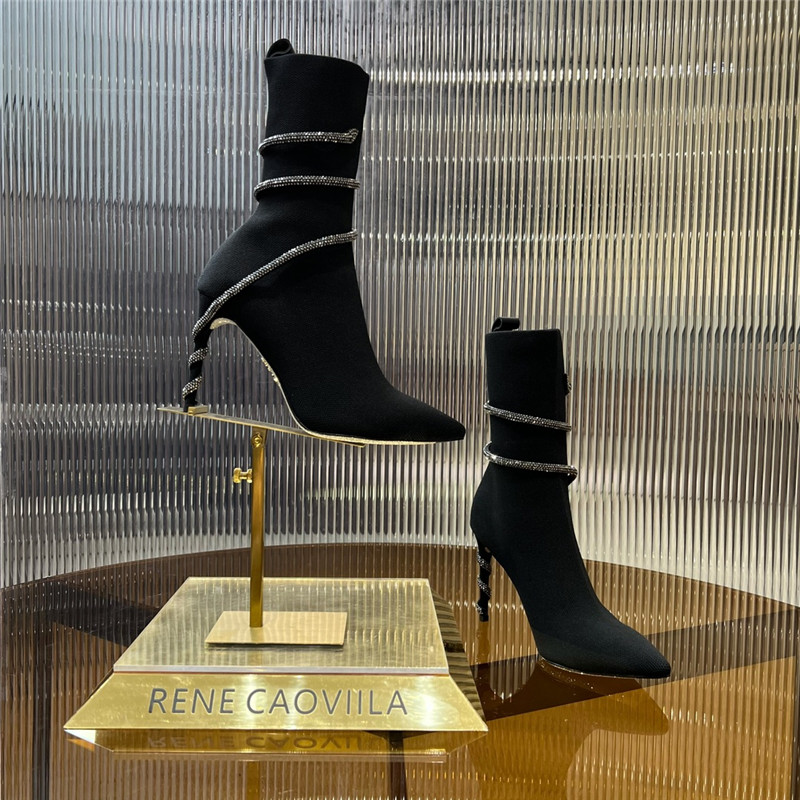Rene Caovilla Black Margot Boots