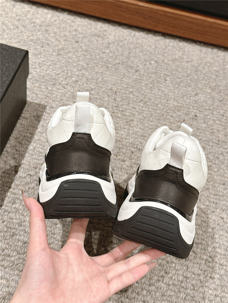 Ch**el logo white calfskin sneakers