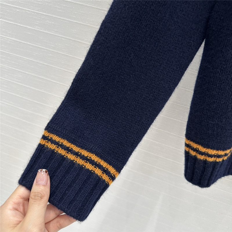Pra*a wool and cashmere sweater in navy
