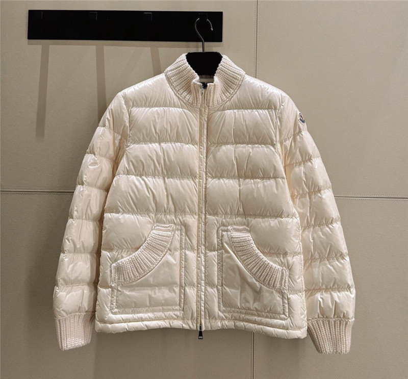 Moncler cream white down jacket