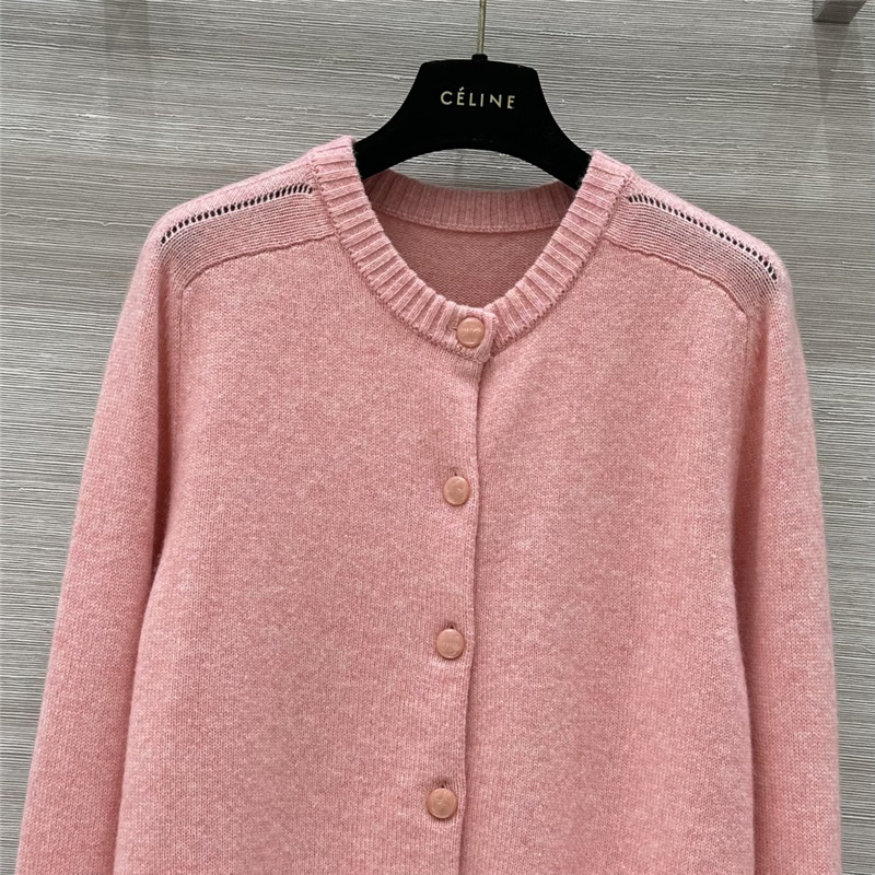 Ce1i*e baby pink cashmere cardigan