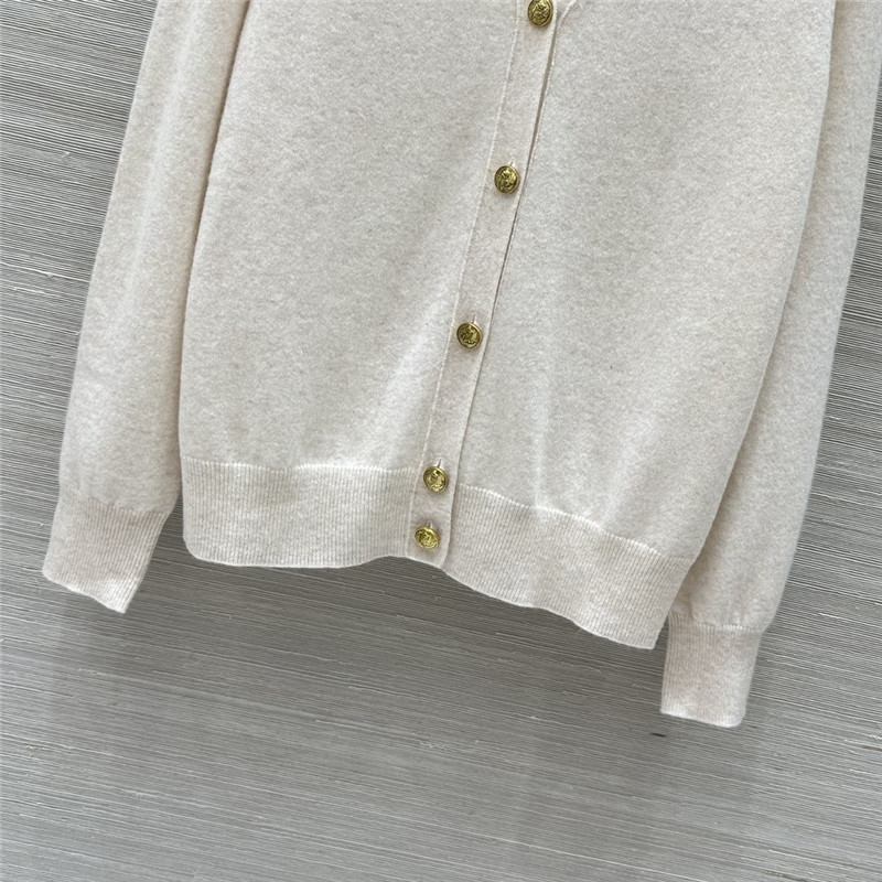 L0r0 P1ana classic baby cashmere cardigan white