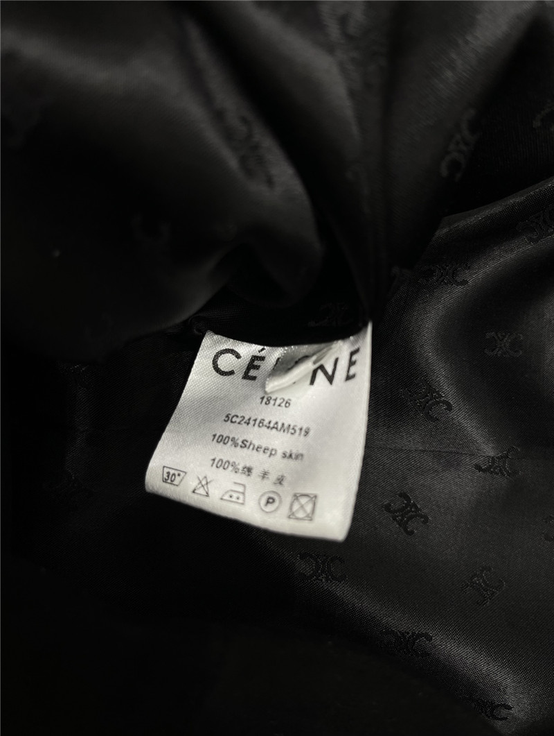 Ce1i*e patchwork leather jacket