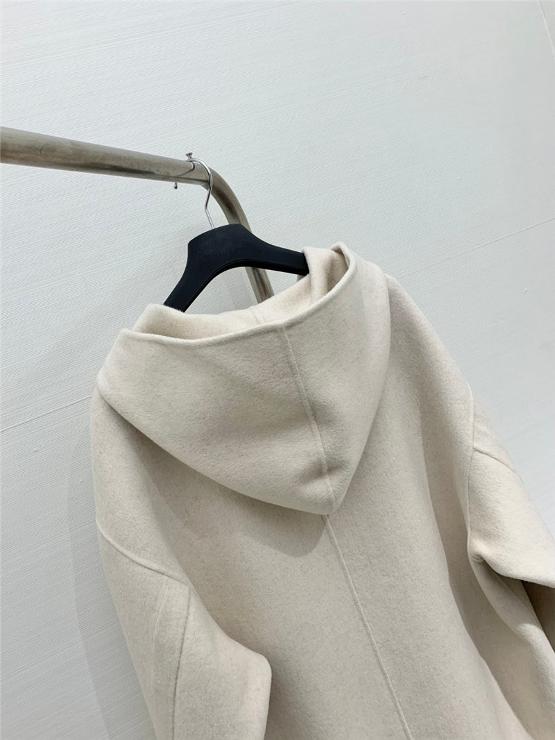 L0ew* hooded wool coat