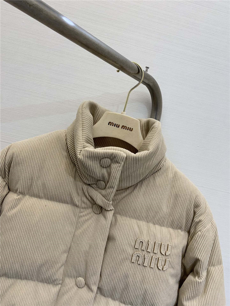 M1um1u corduroy down jacket