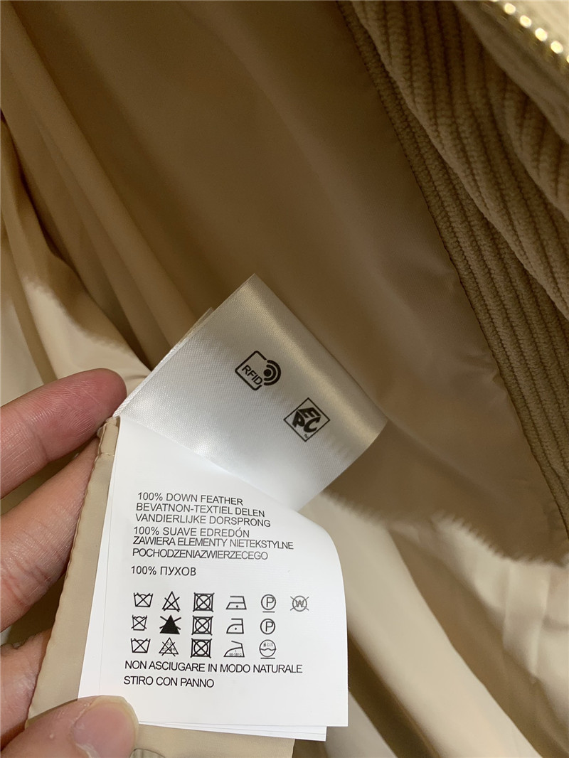 M1um1u corduroy down jacket