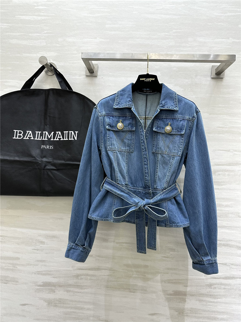 Balmain lapel denim jacket