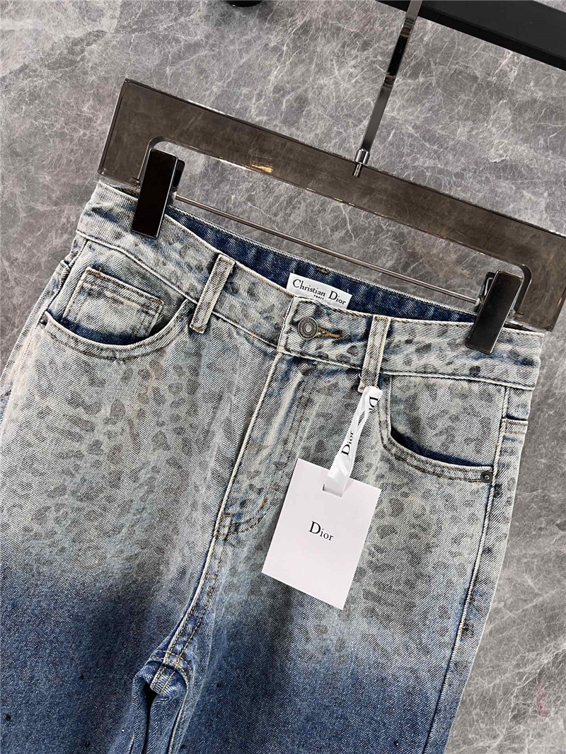 D10r rhinestone denim trousers