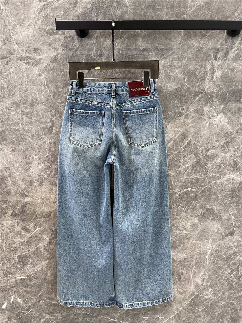 Y51 wide-leg denim trousers