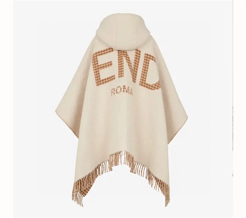 F**di roman check cape