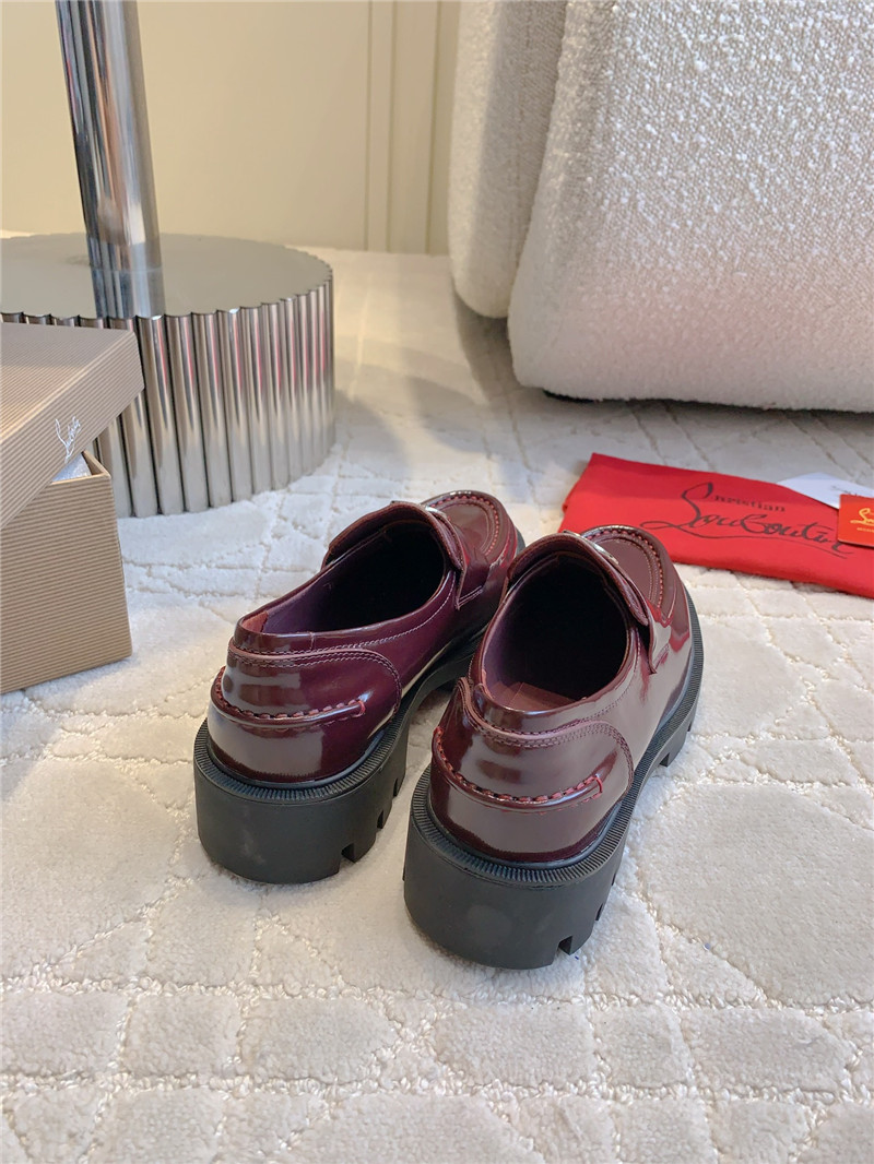 CL Moc Lug Burgundy Calf Leather Loafers