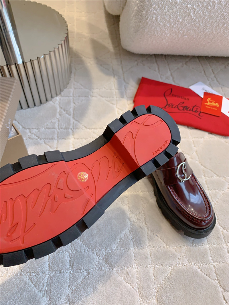 CL Moc Lug Burgundy Calf Leather Loafers