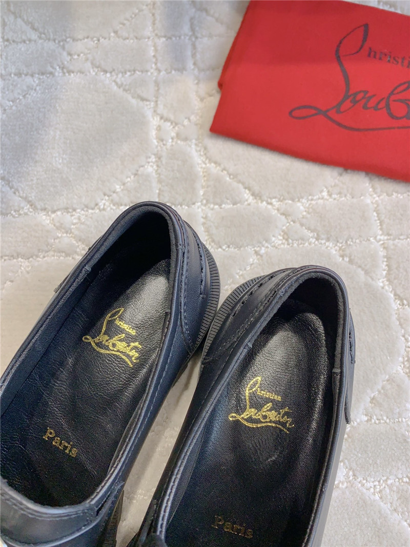 CL Moc Lug Black Calf Leather Loafers