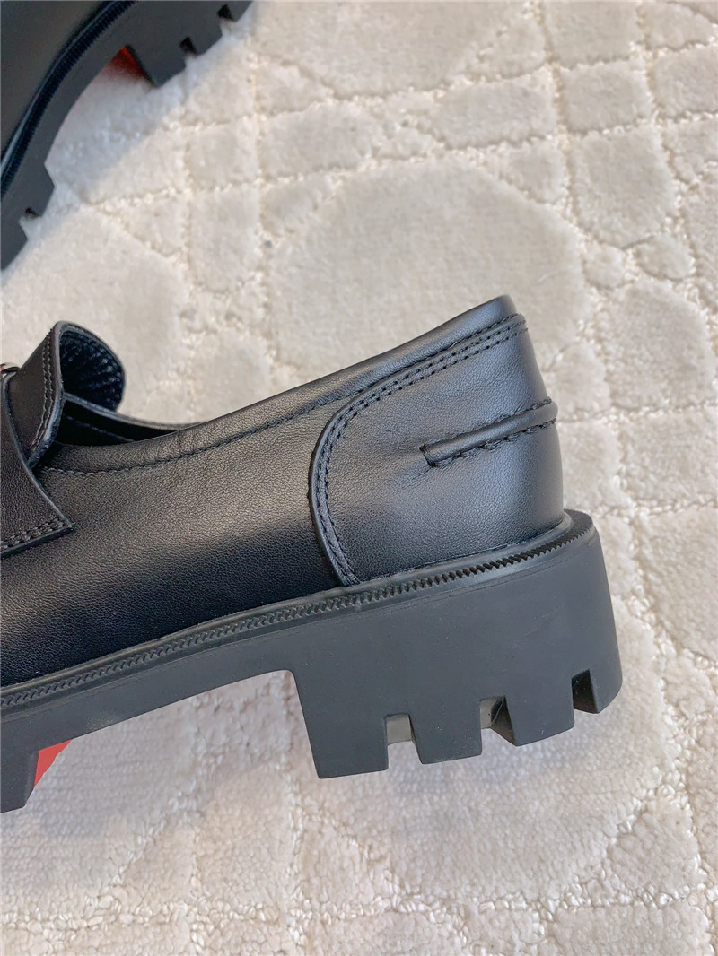 CL Moc Lug Black Calf Leather Loafers