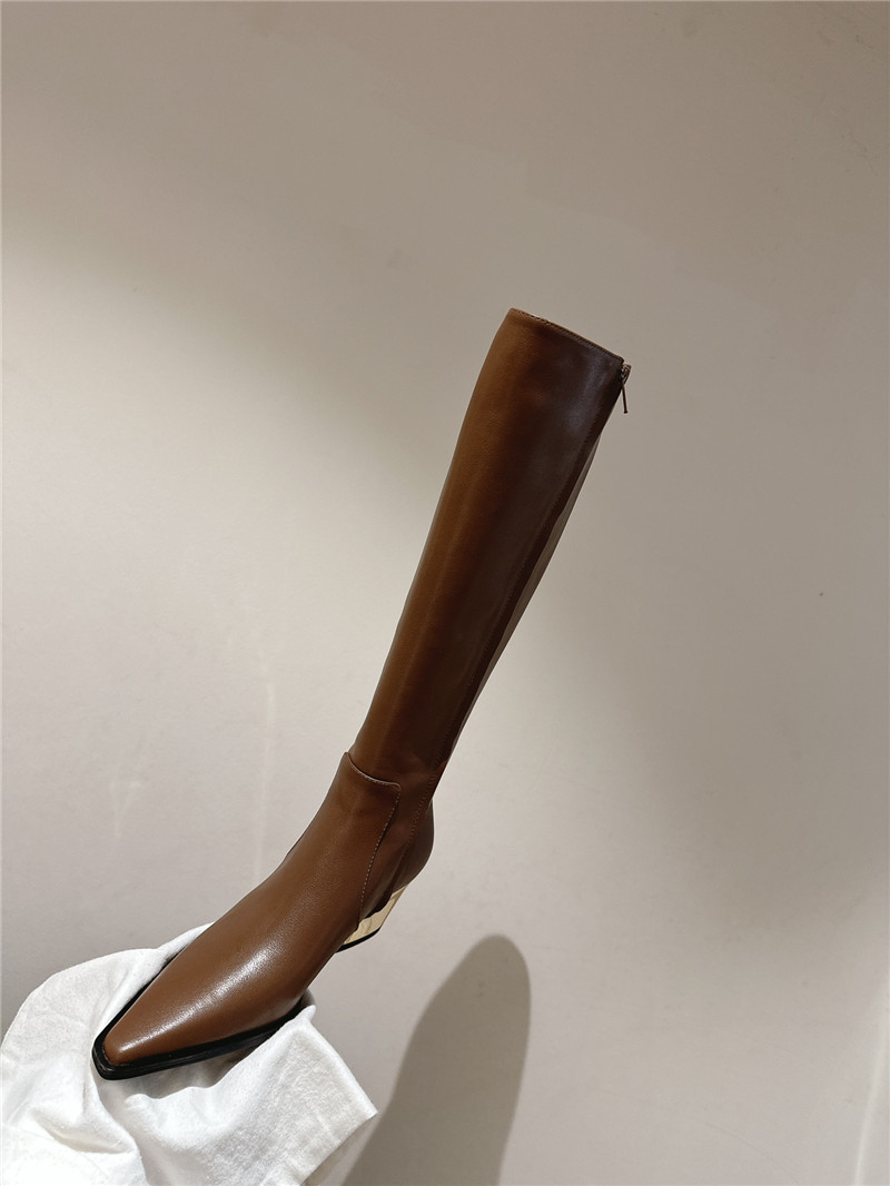 b0tt*ga Ven*ta tex brown pointed toe knee high boots