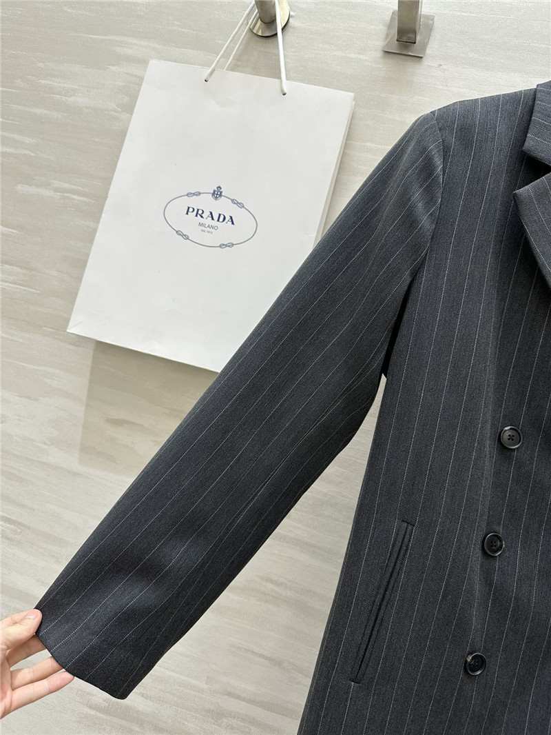 Pra*a striped suit jacket