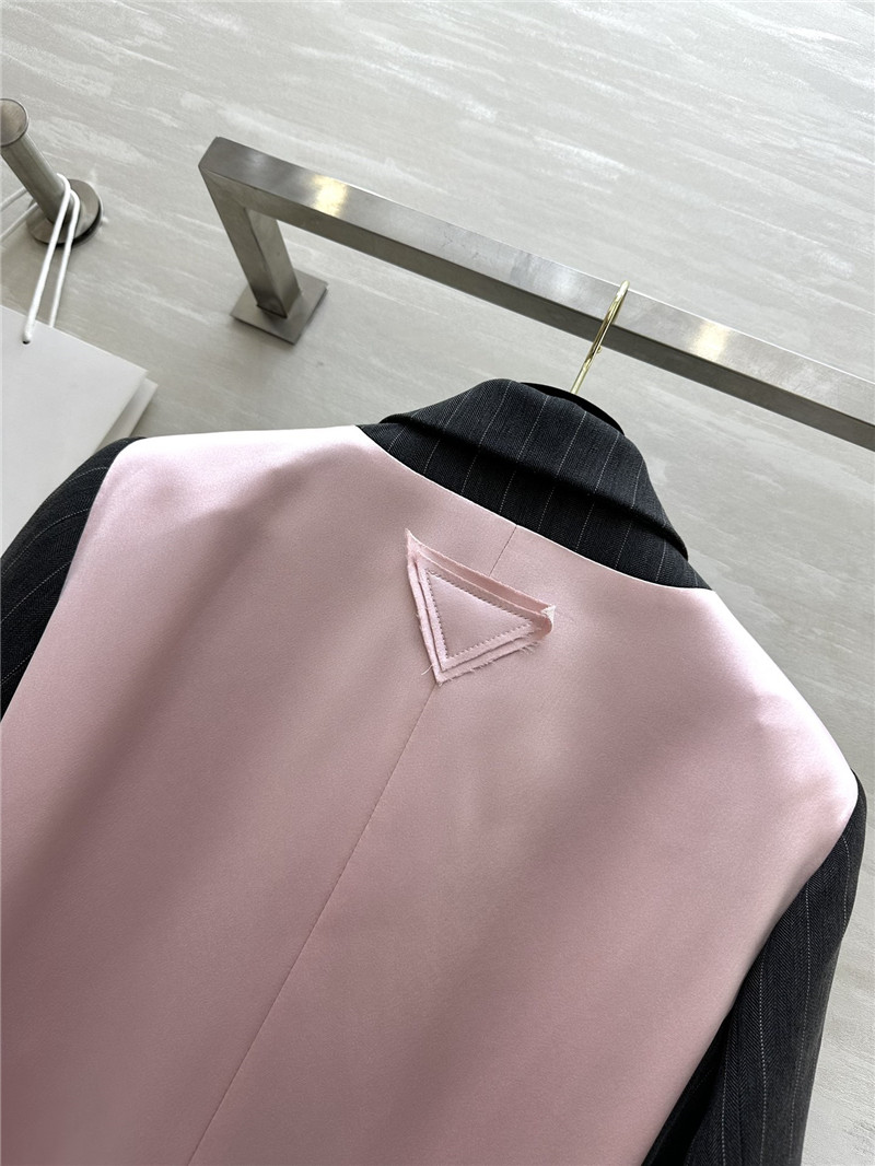 Pra*a striped suit jacket