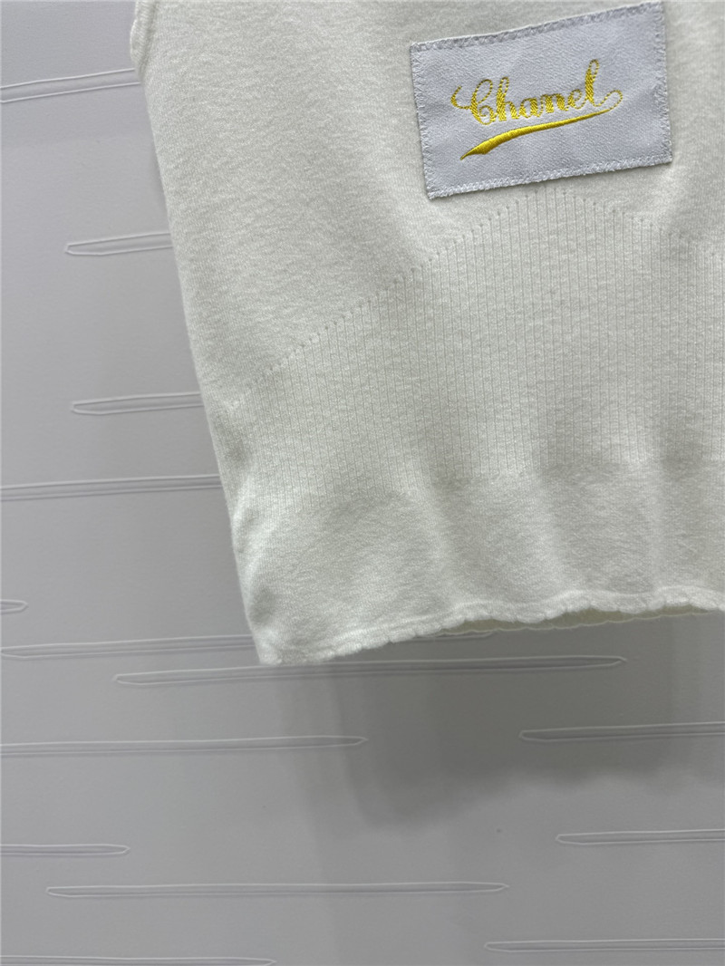 Ch**el v-neck white knit vest